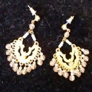 Gold beaded earrings